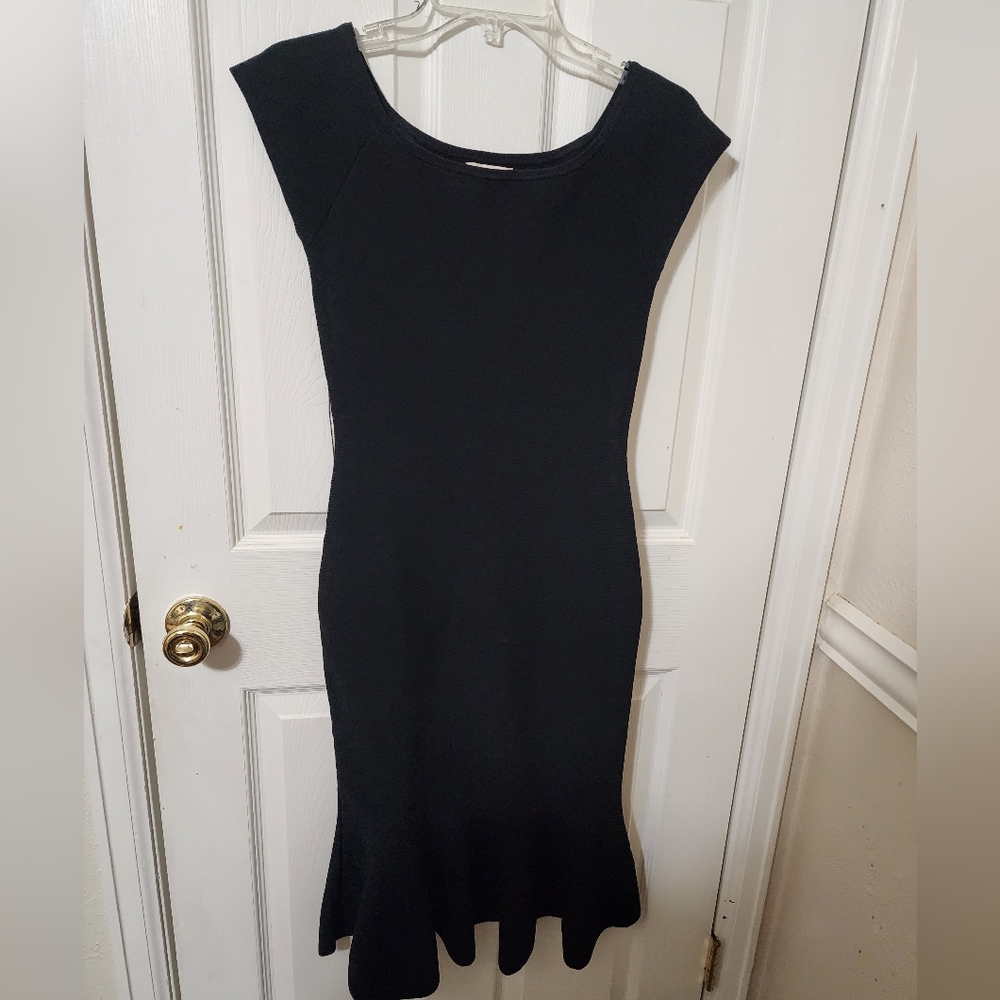 Eva Mendes for New York & Company Black Midi Dress